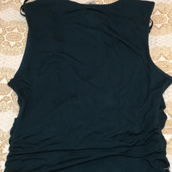 NWT !  APT 9 DARK GREEN SHIRRED MIDI DRESS - Picture 9 of 11